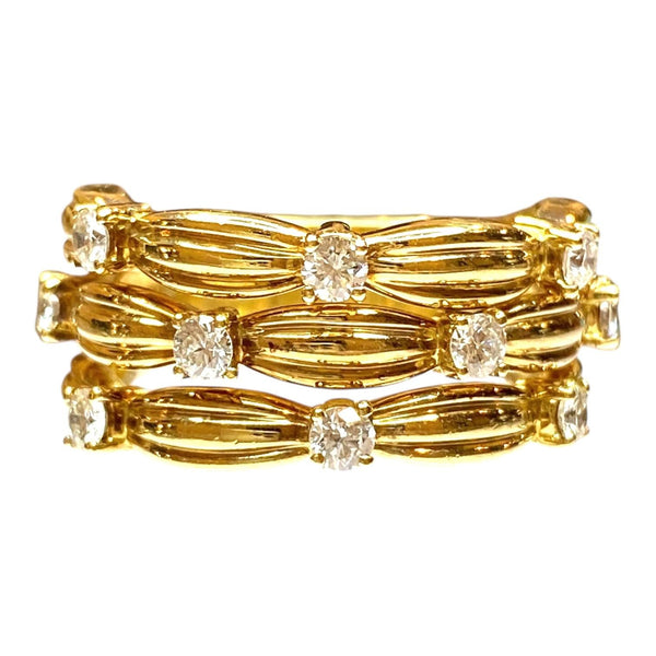 Tiffany Co. 1992 Signature Basket Weaves Diamond Ring HIGH KARAT LLC