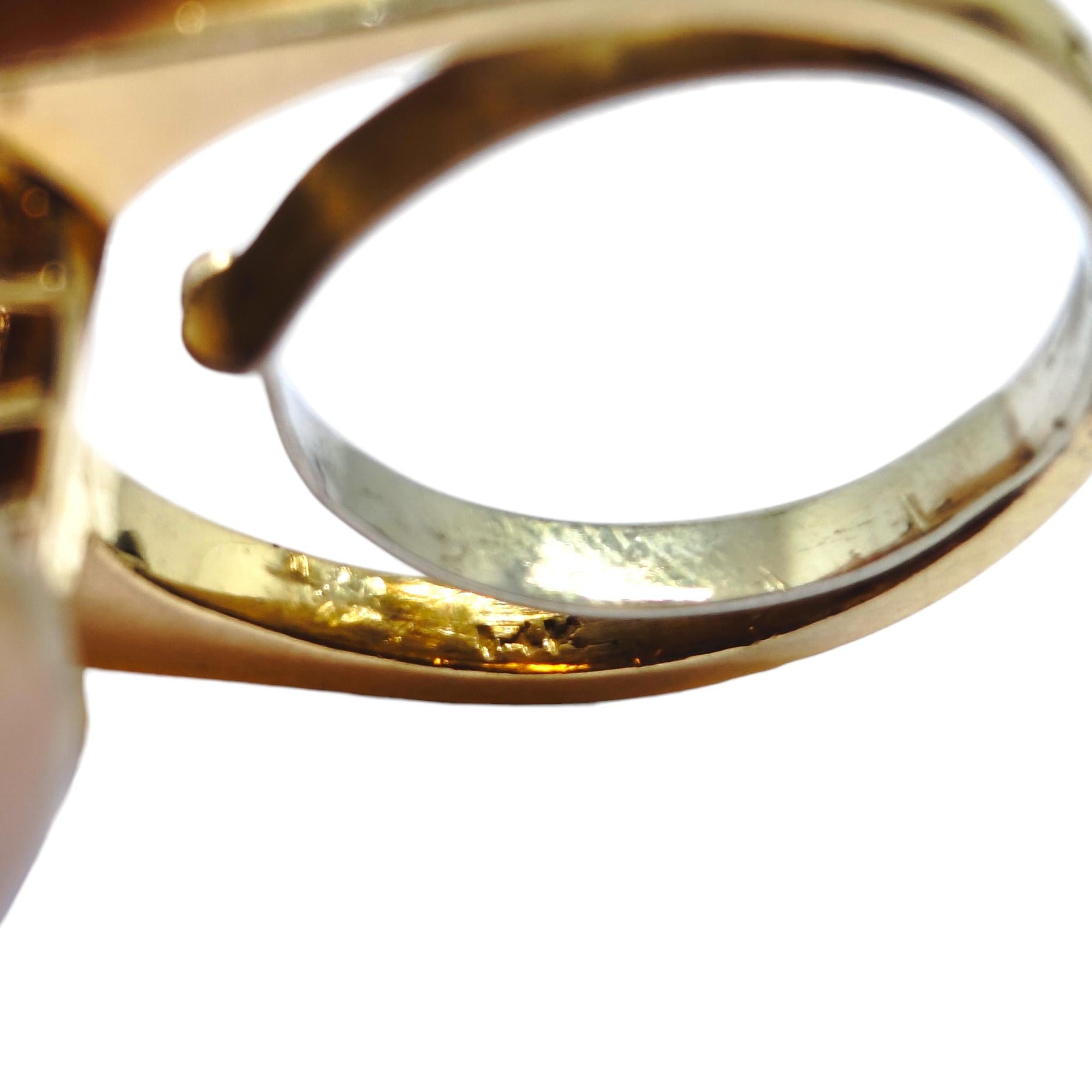 18K Yellow Gold Sapphire & Diamond Bombe Ring