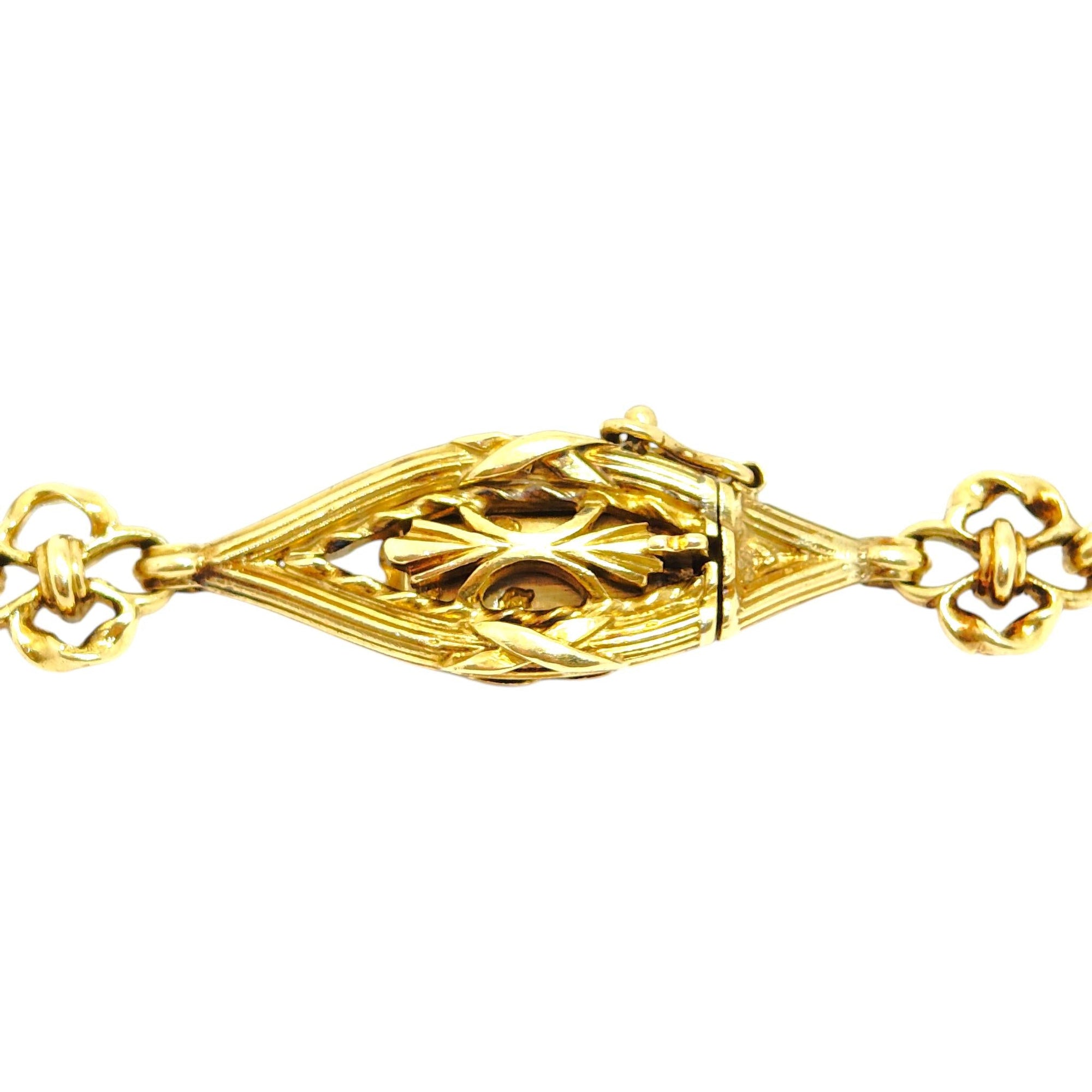 Antique French Art Noouveau 18K Yellow Gold Bracelet