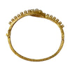 Vintage 14K Yellow Gold and Pearls Bangle Bracelet