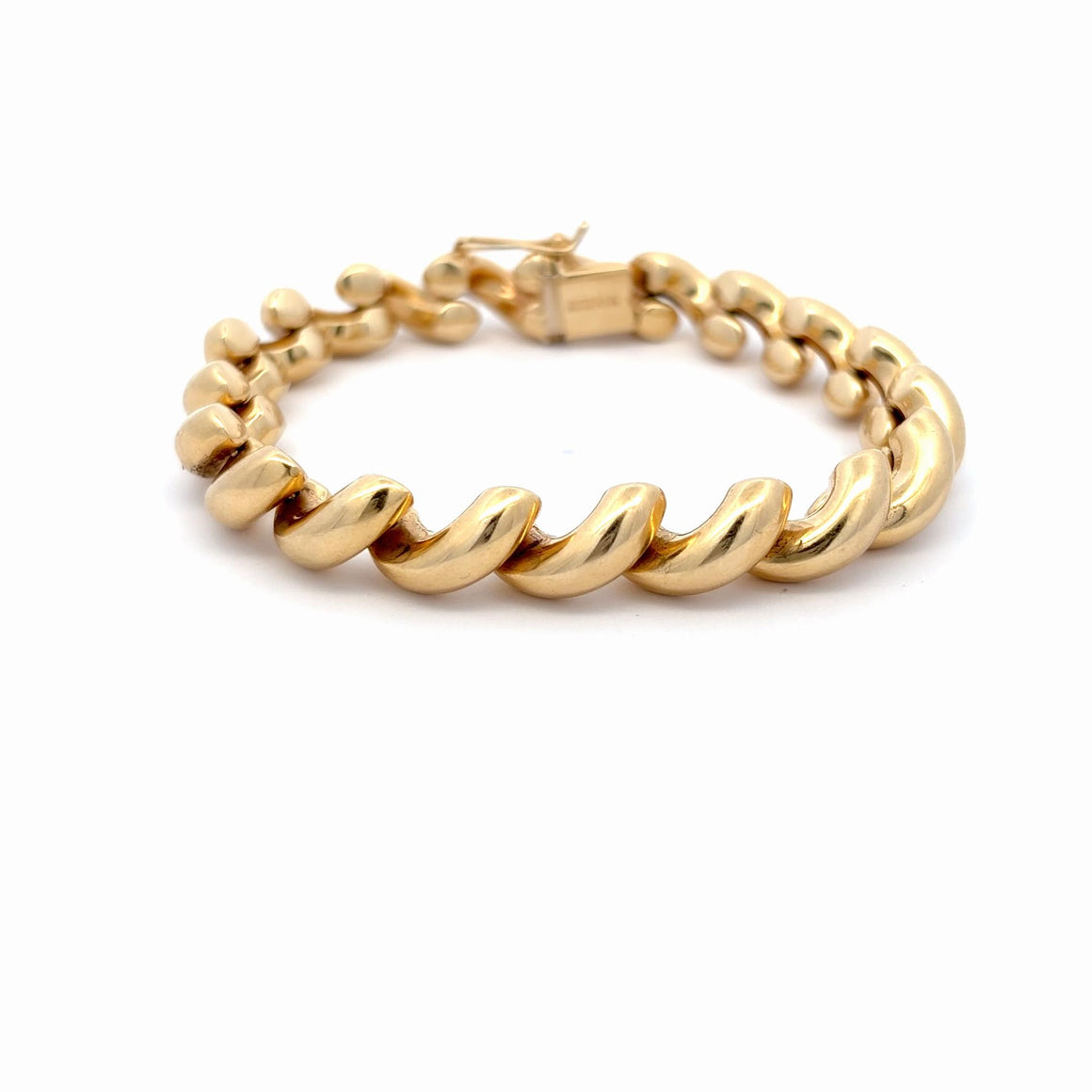 Vintage 14K Yellow Gold San Marco Link Bracelet