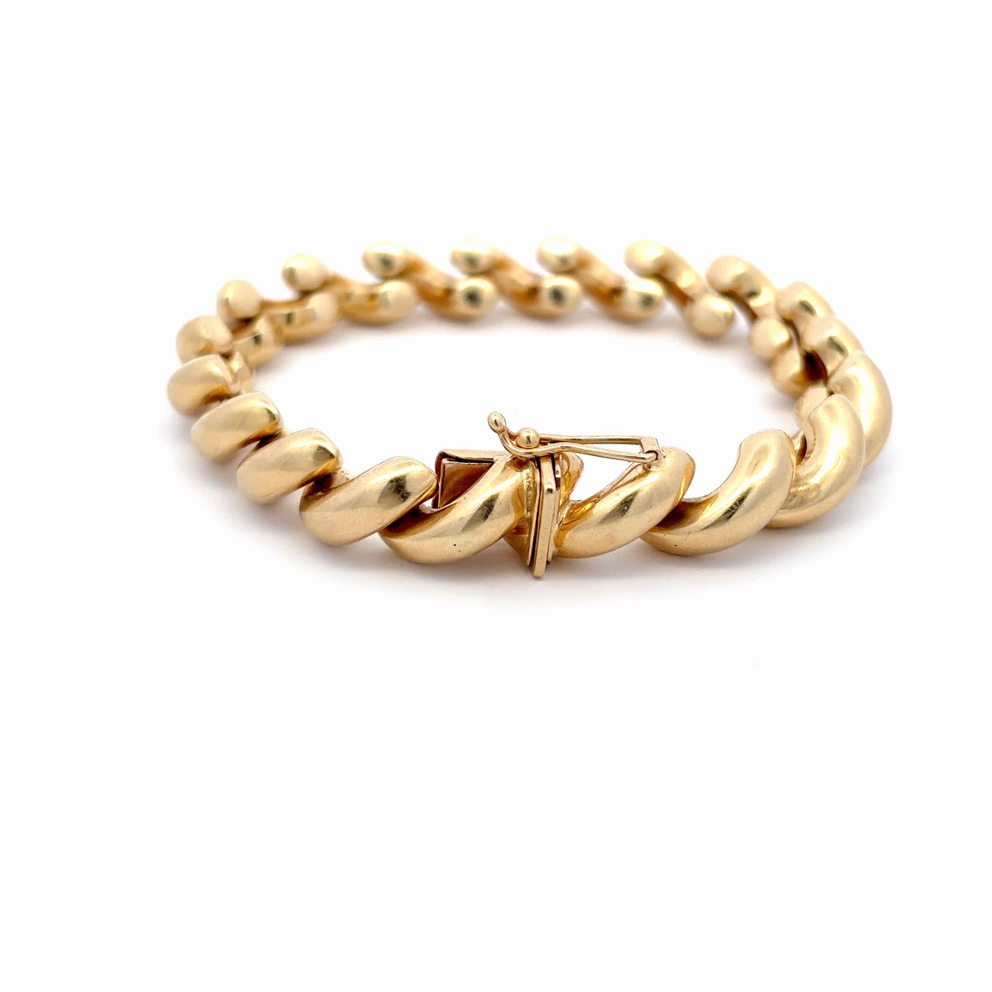 Vintage 14K Yellow Gold San Marco Link Bracelet