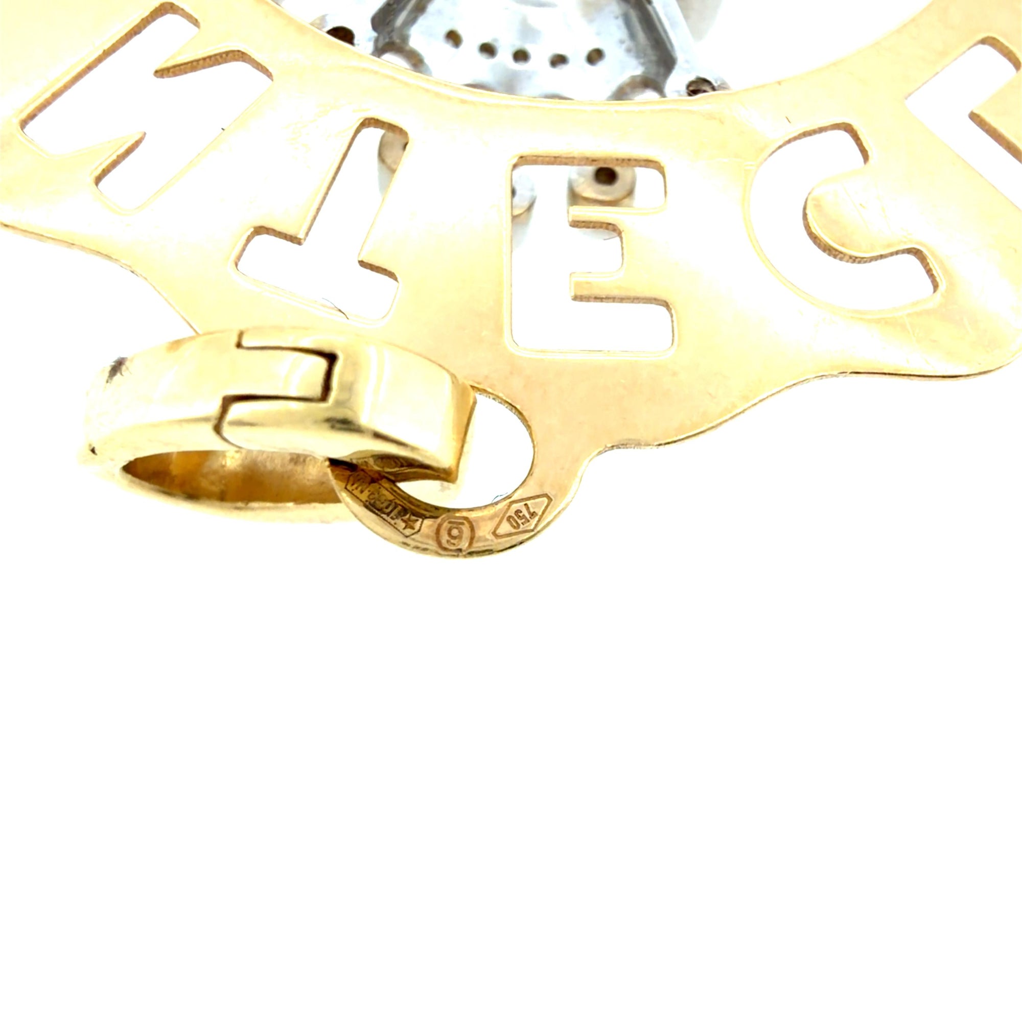 Chantecler Capri 18K Two Tone Large Logo Diamond Frog Prince Charm