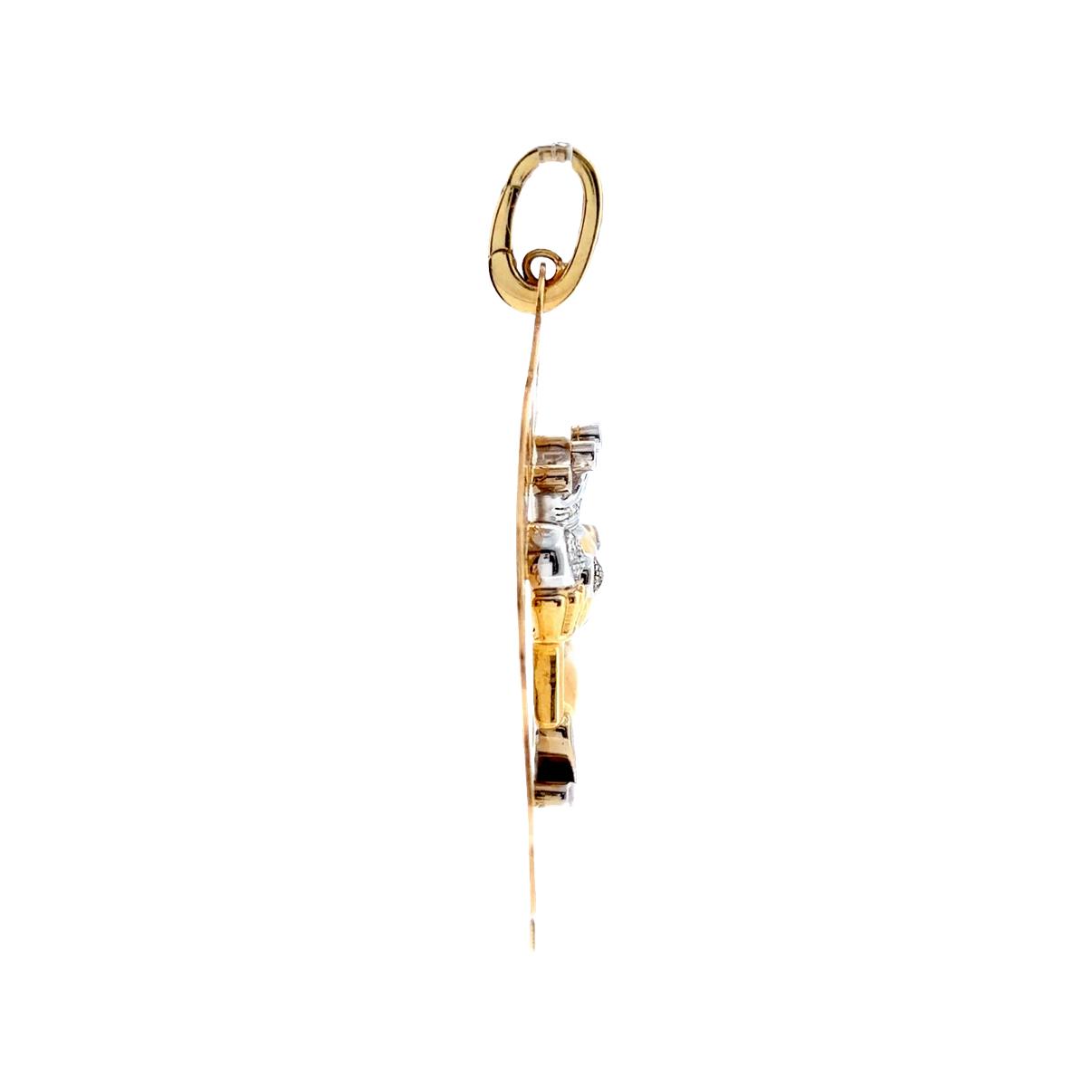 Chantecler Capri 18K Two Tone Large Logo Diamond Frog Prince Charm
