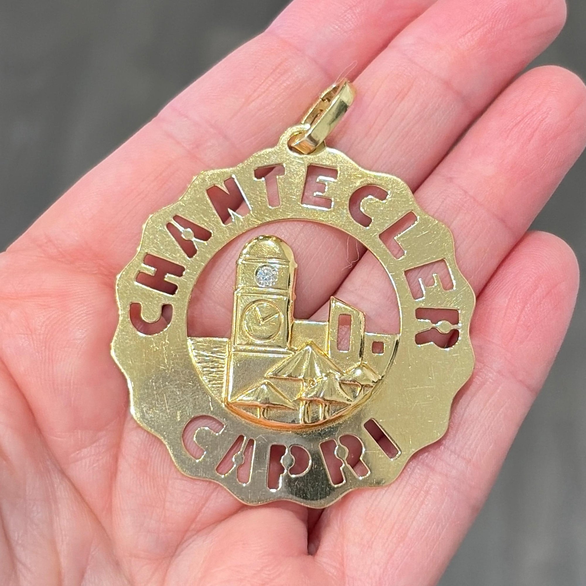 Chantecler Capri 18K Large Logo Piazzetta Charm