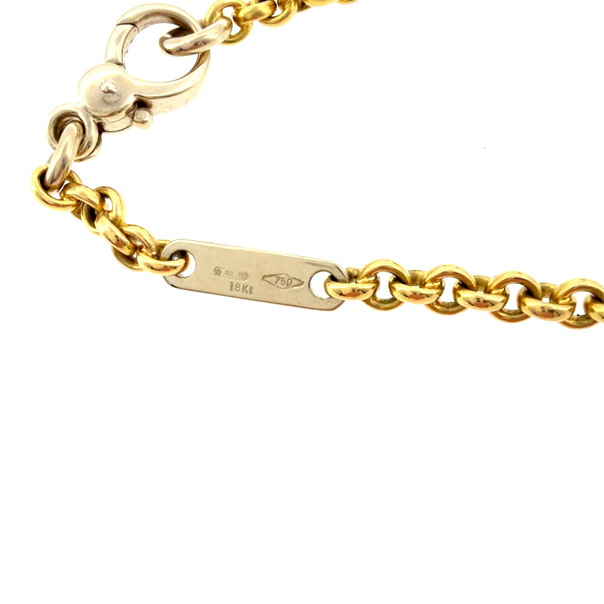 Pomellato 18K Gold Bracelet with Ball Charm Pendant
