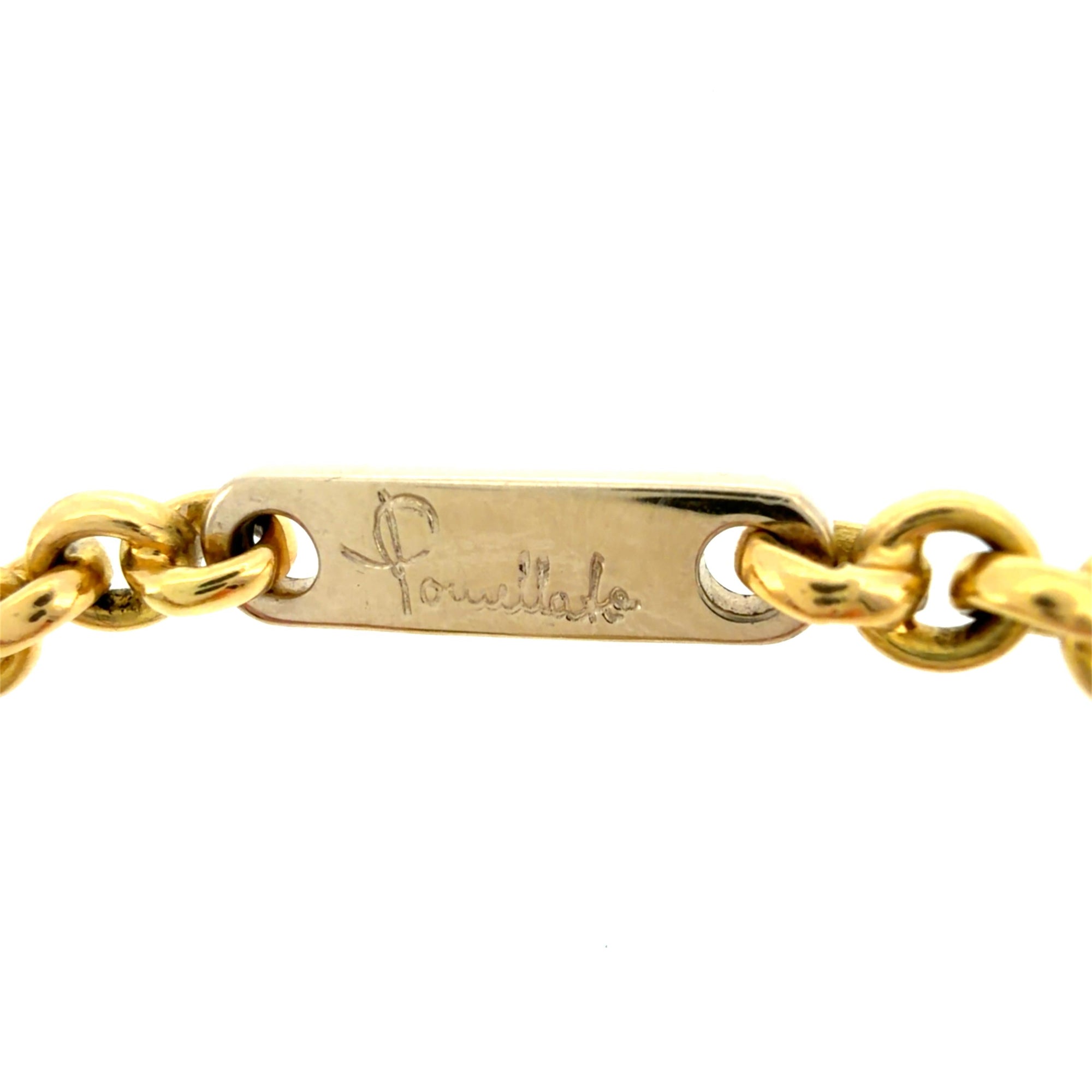Pomellato 18K Gold Bracelet with Ball Charm Pendant