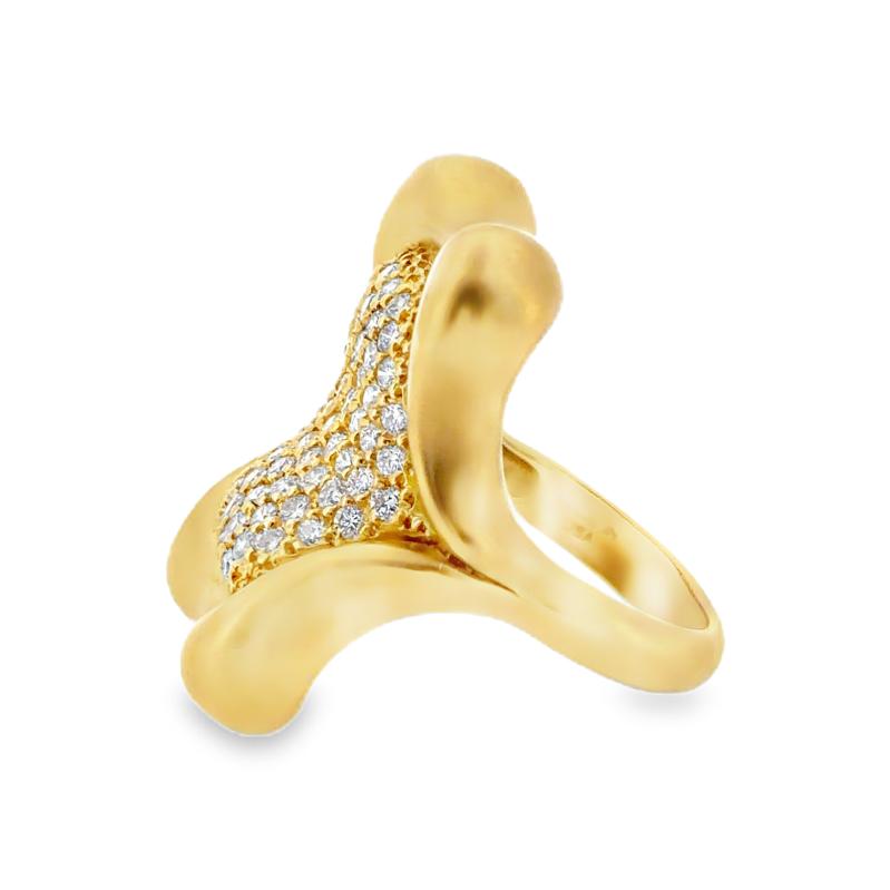 Donald Huber 18K Gold Pave Diamond Ring