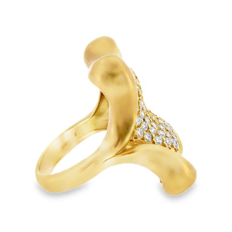 Donald Huber 18K Gold Pave Diamond Ring