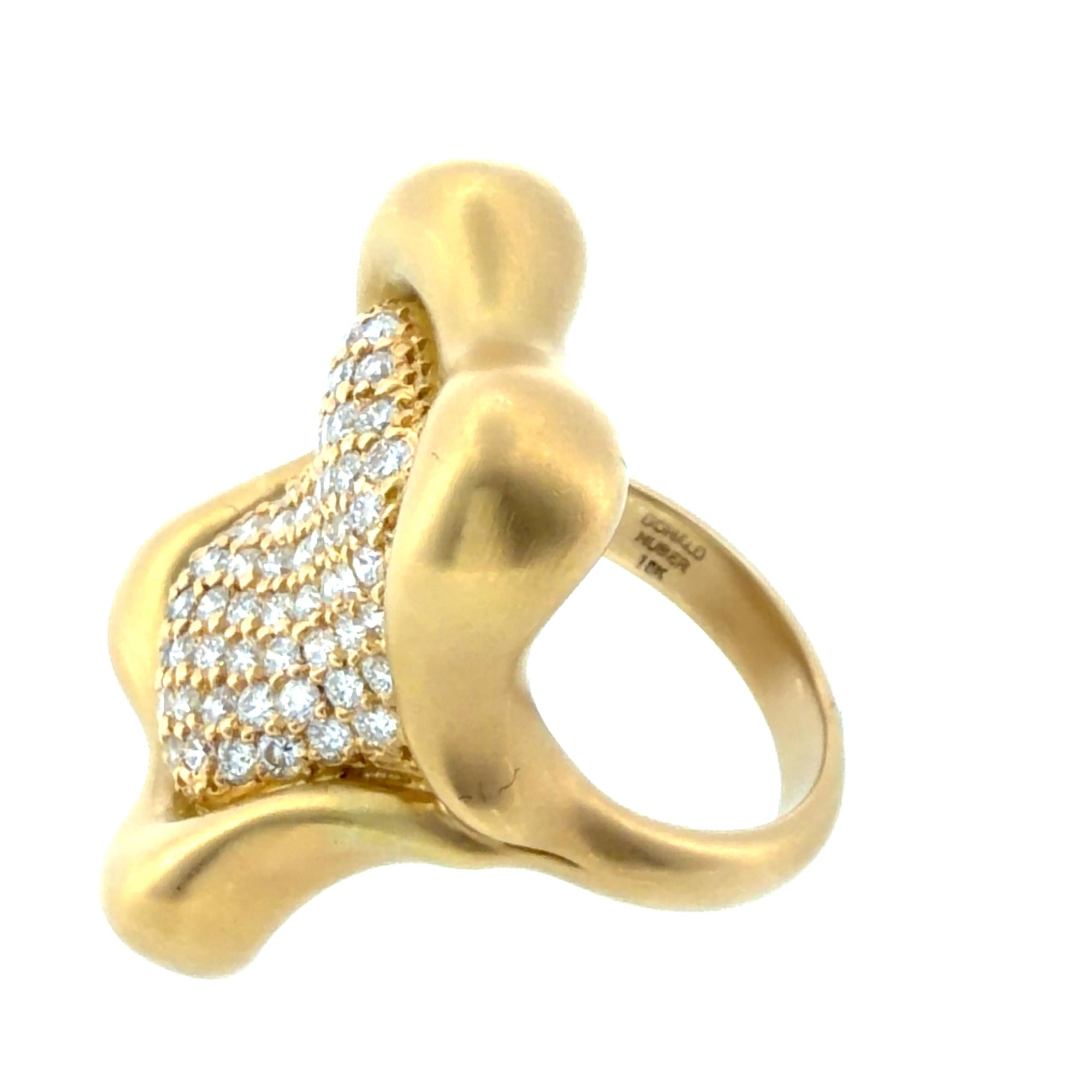Donald Huber 18K Gold Pave Diamond Ring