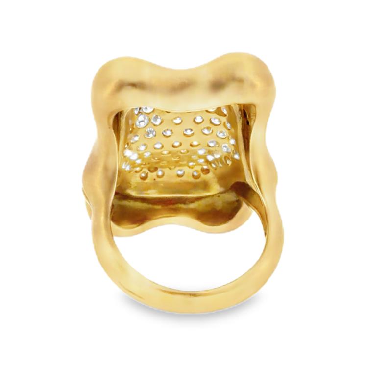 Donald Huber 18K Gold Pave Diamond Ring