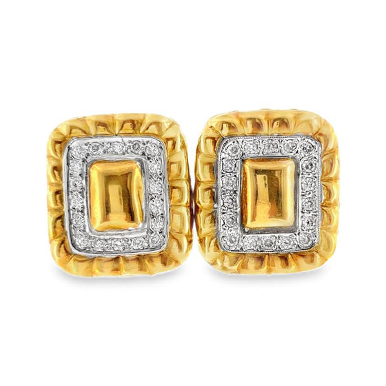 Rudolf Friedmann Vintage 18K Diamond Earrings