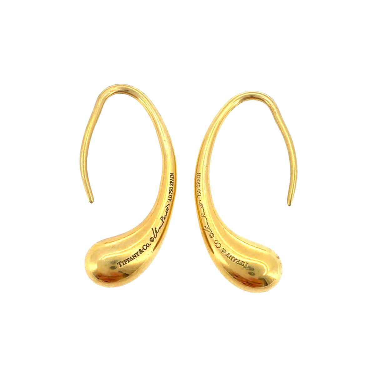 Tiffany & Co. Elsa Peretti Spain 18K Gold Teardrop Earrings