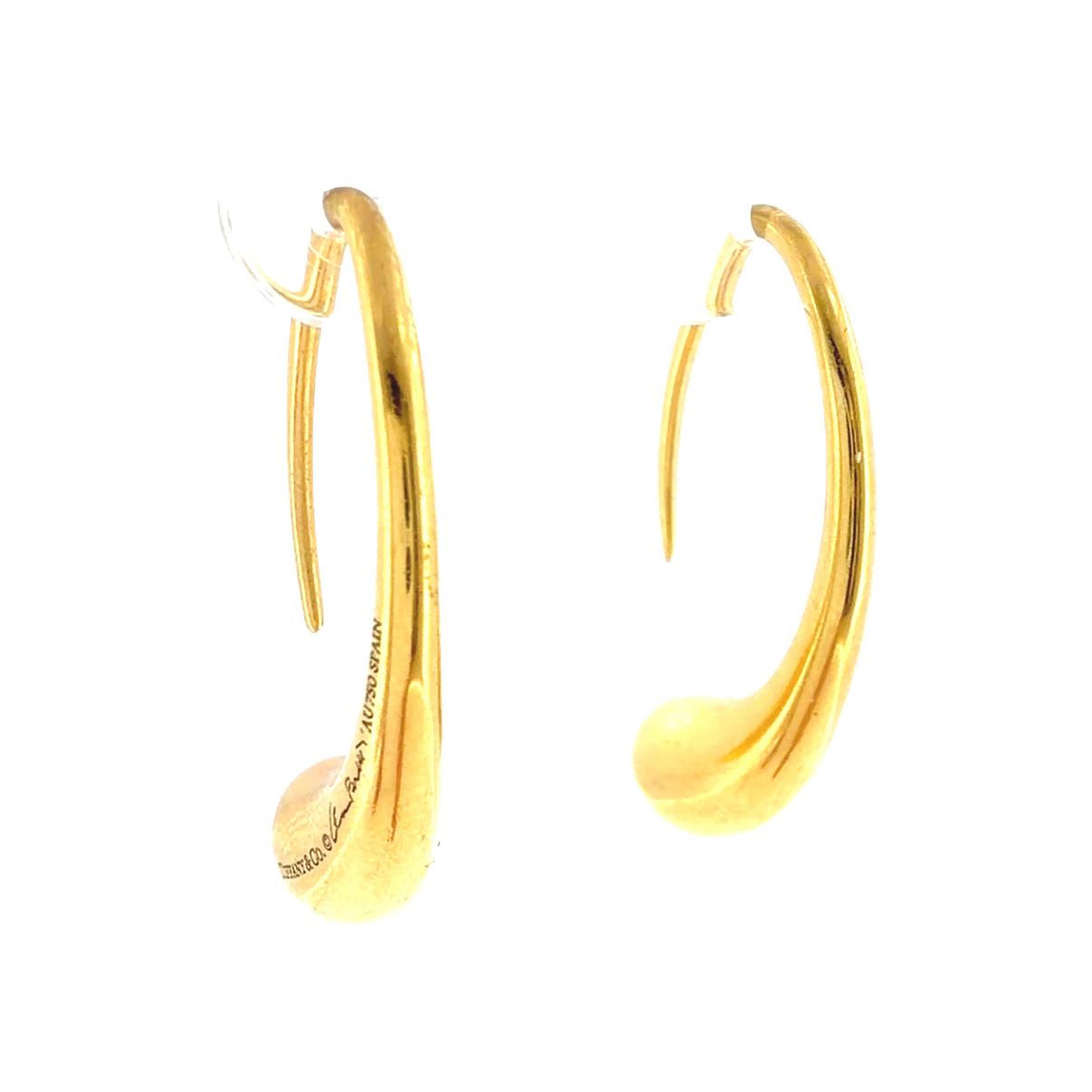 Tiffany & Co. Elsa Peretti Spain 18K Gold Teardrop Earrings