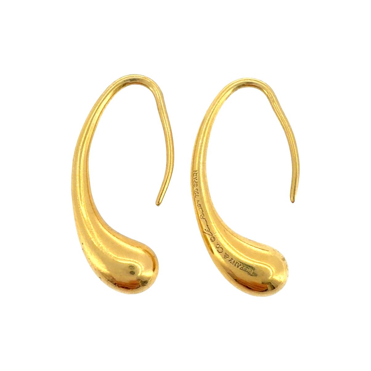 Tiffany & Co. Elsa Peretti Spain 18K Gold Teardrop Earrings
