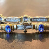 Vintage 14K Gold Sapphire and Diamond Bracelet