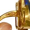 Vintage 18K Gold Diamond and Enamel Owl Figural Cuff Links