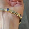 Vintage 14K Gold Sapphire and Diamond Bracelet