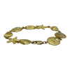 14K Yellow Gold Sea Life Nautical Bracelet