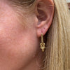 Vintage 14K Yellow Gold Love Knot Long Earrings