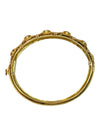 Vintage 18K Gold Multi Color Sapphire and Diamond Bangle Bracelet