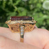 Vintage 14K Gold Watermelon Tourmaline and Diamond Ring