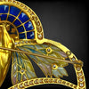 MASRIERA 18K Gold Nymph Plique-à-Jour Brooch/Pendant with Diamonds