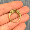 Vintage 10K Yellow Gold Ruby & Diamond I LOVE YOU Ring