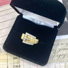 Vintage 14K Gold Diamond Buckle Ring