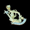 Vintage 14K Gold Aquarius Zodiac Pendant