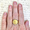 Vintage 2 Pesos Gold Coin Ring