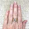 Vintage 14K Gold Initial "D" Diamond Ring