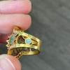 MASRIERA 18K Yellow Gold Ruby and Diamond Ring