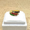 Vintage 18K Gold Ruby Sapphire Emerald and Diamond Ring