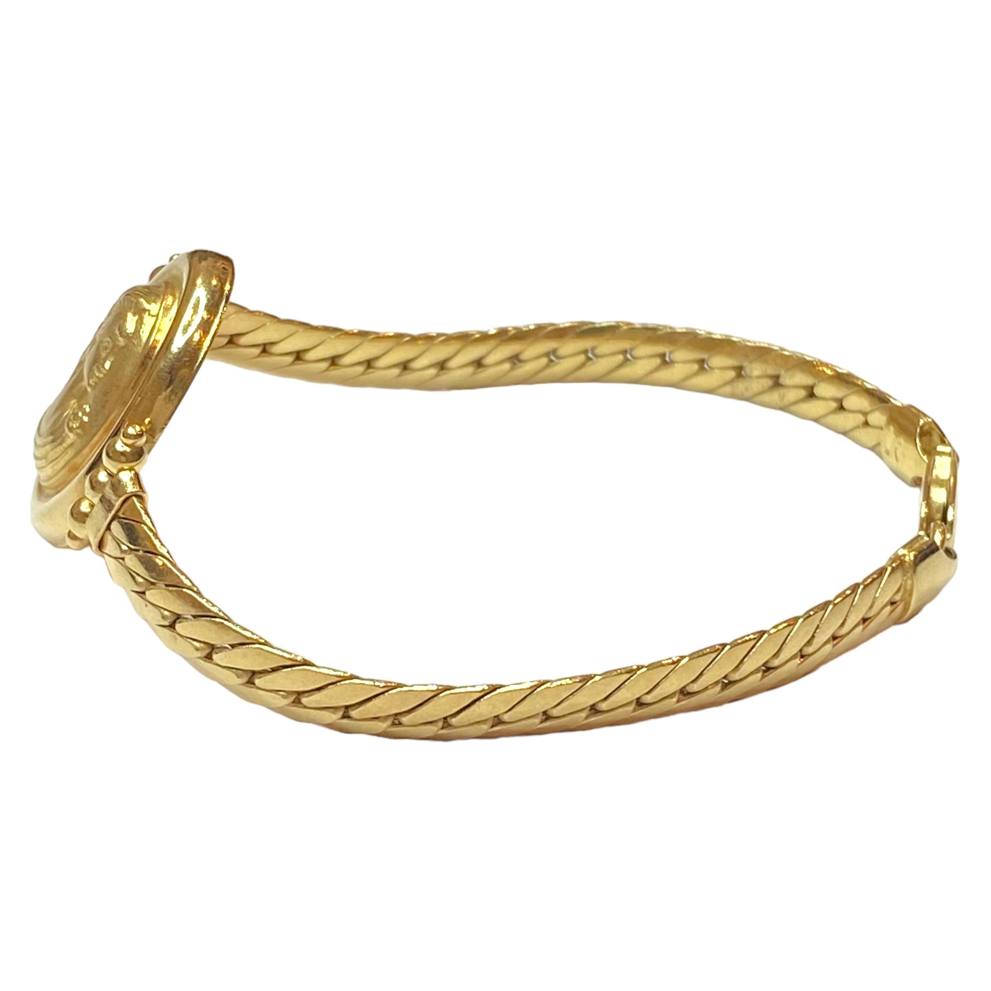 Vintage 18K Yellow Gold Cameo Bracelet
