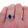 Vintage Platinum Sapphire & Diamond Ring