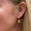 Vintage 14K Yellow Gold Citrine Earrings
