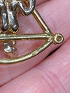 18K Yellow Gold and Diamond Winged Cherub Pendant Necklace