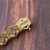 Vintage 14K Yellow Gold Hexagonal Links Diamond Bracelet