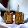 Vintage 14K Yellow Gold Citrine Earrings