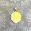 Vintage 18K Yellow Gold Guardian Angel Pendant