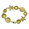 14K Yellow Gold Sea Life Nautical Bracelet