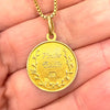 Rare Vintage Orlandini UNOAERRE 18K Gold Mother and Child Pendant with Chain