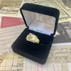 Vintage 14K Gold Diamond Buckle Ring