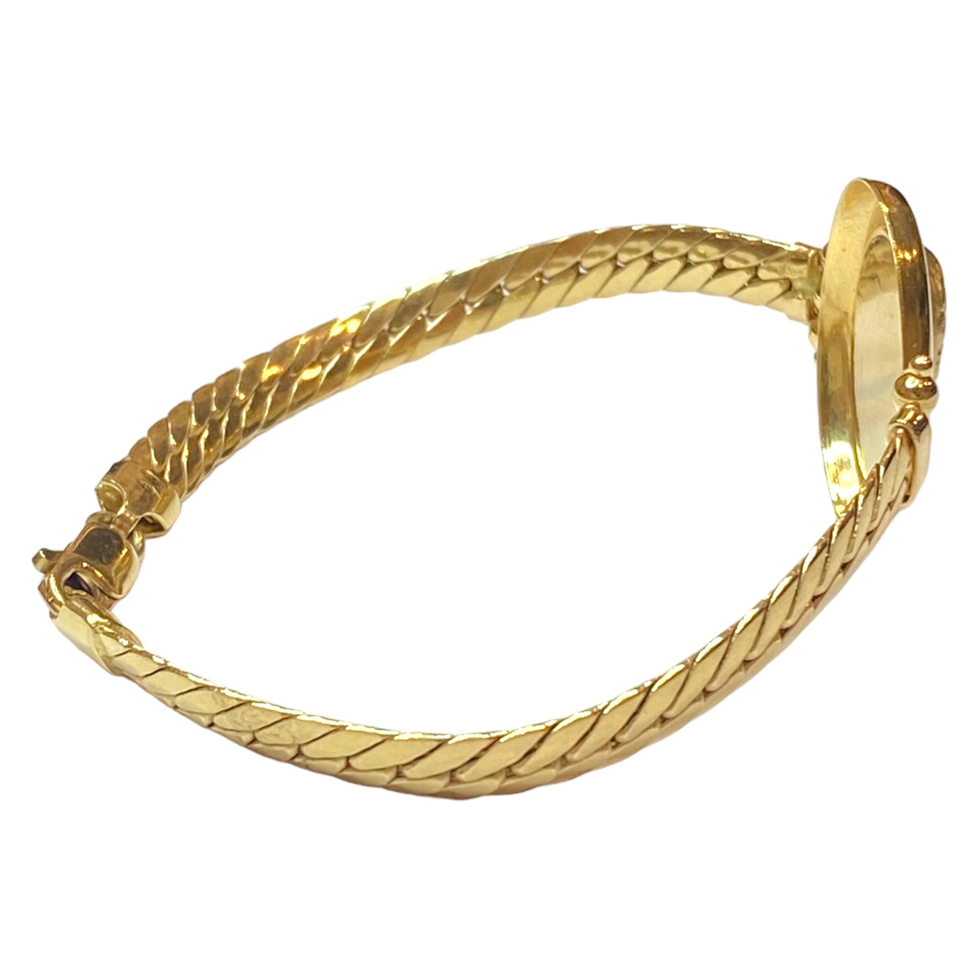 Vintage 18K Yellow Gold Cameo Bracelet