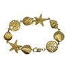 14K Yellow Gold Sea Life Nautical Bracelet