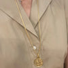 Vintage 18K Yellow Gold Zodiac Gemini Pendant Necklace