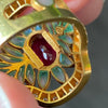 MASRIERA 18K Yellow Gold Ruby and Diamond Ring