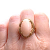 Vintage 14K Gold Angel Skin Coral Ring