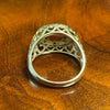 Vintage 14K Gold LeVian Coral & Diamond Open Hearts Ring